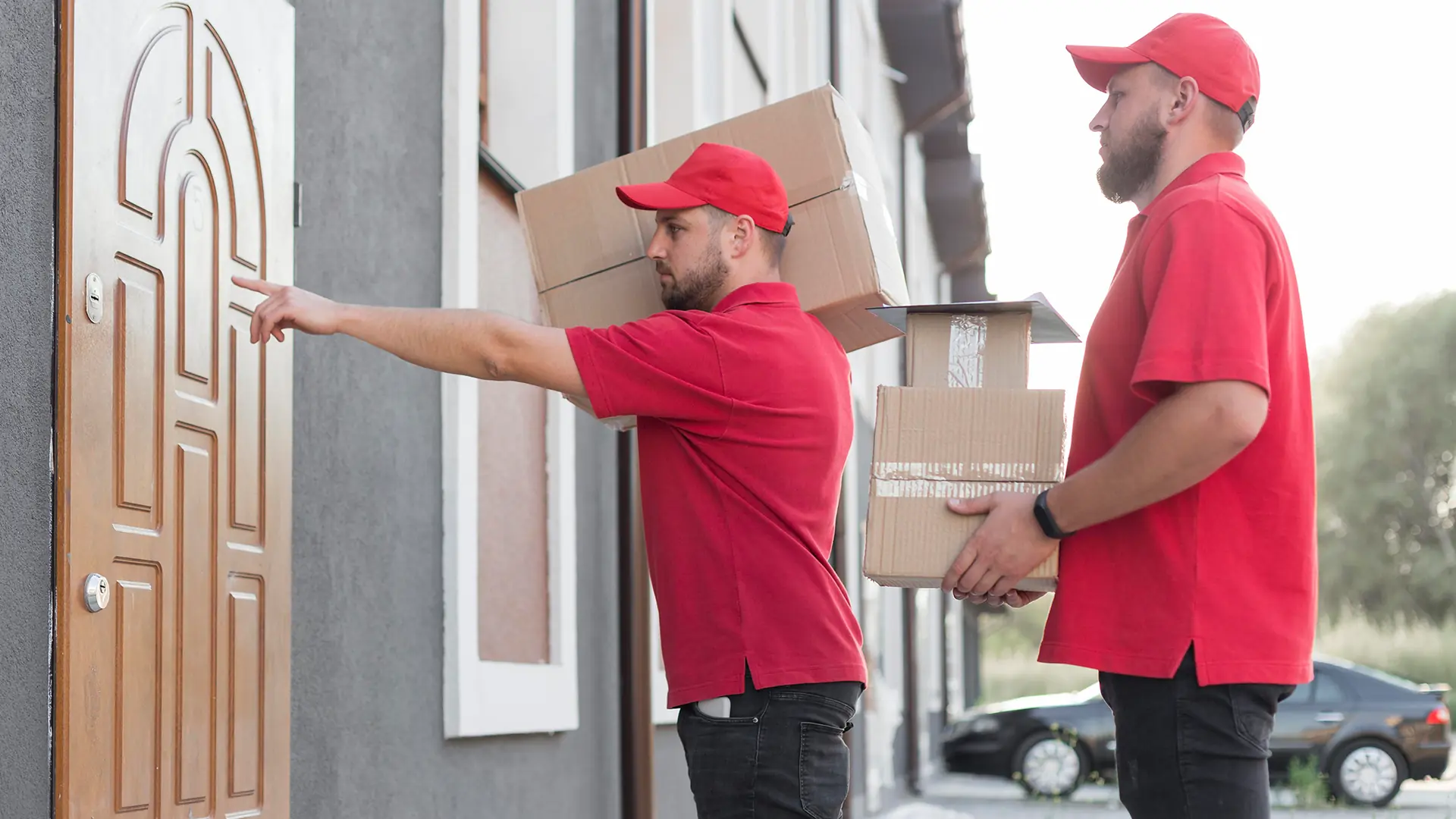 Door-to-door courier